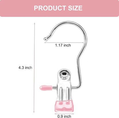 Boot Hangers Clips, 16 Pack Laundry Hooks Hanging Clips Clothes Pins Closet Hanger Organizer Clamps Socks Towel Clips Heavy Duty Clothespins Bulk Hanger Clips for Closet Travel Pants Socks Handbags