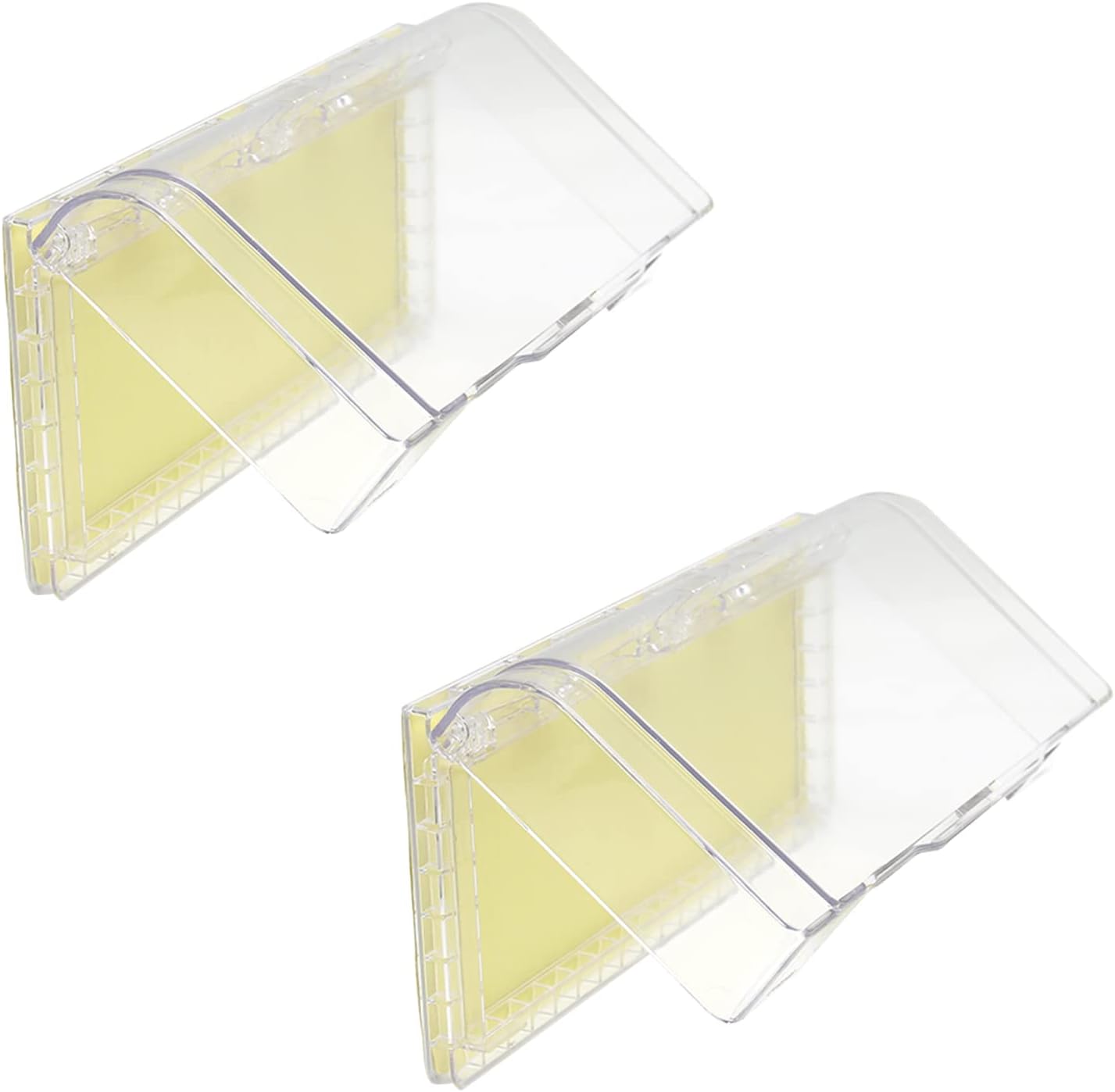 Fielect 2Pcs Weatherproof in Use Outlet Cover Plug Receptacle Protector for Retrofit Siding Construction Transparent 118 Type 210x100x47mm