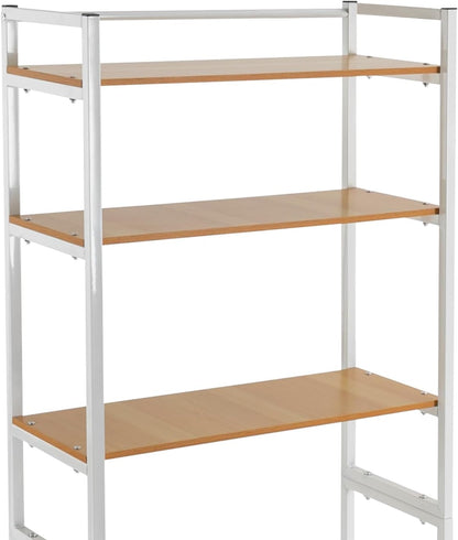 Over The Washer and Dryer Storage Shelf, 3-Tier Floor-Standing Storage Rack Metal Utility Organizer for Laundry Room Bathroom Kitchen