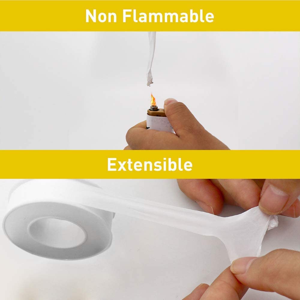 GCQ Teflon Thread Seal Tapes，PTFE Thread Seal Tape for Plumbers Sealant Tape for Leak Water Pipe Thread 3/4 inch x 790 inch (5 Pack/White)