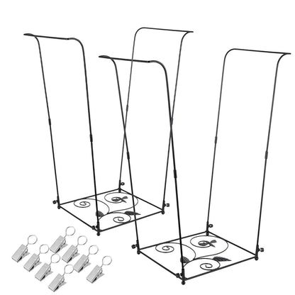 Trash Bag Holder, Garbage Bag Holder, Metal Leaf Bag Holder Stand | Portable Trash Bag Holder for 30-45 Gallon for Lawn, Yard, Camping, Outdoor, S-Shape Base