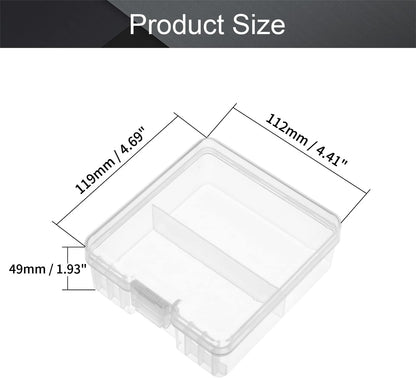 Fielect AAA/AA/C/D Battery Storage Case Holder Organizer Box Transparent