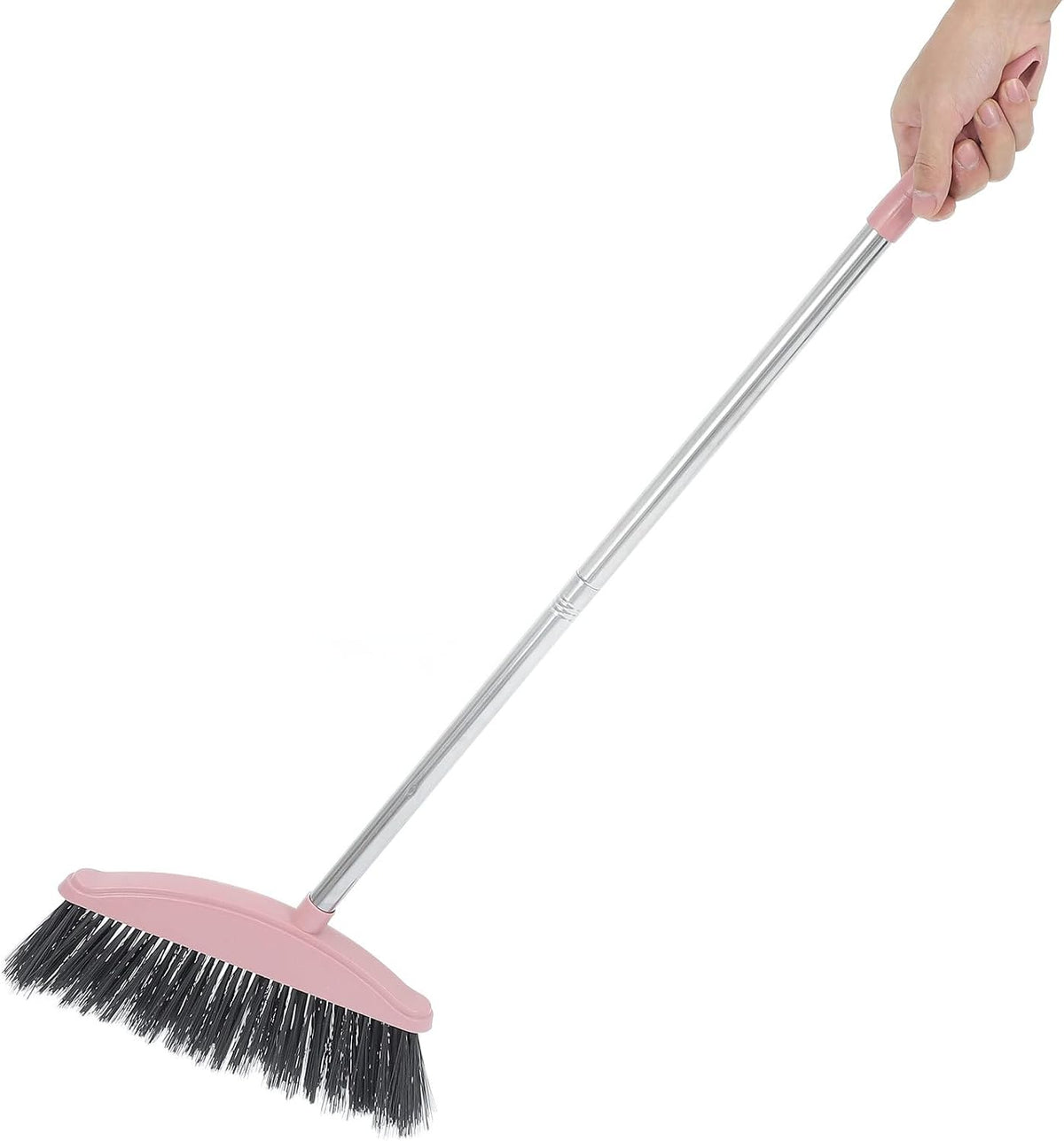 STAHAD Heavy Duty Outdoor Patio Broom with Long Handle Angle Floor Cleaning Broom for Indoor and Outdoor Use for Sweeping Pet Hair and Debris in Home and Garage
