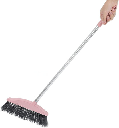 STAHAD Heavy Duty Outdoor Patio Broom with Long Handle Angle Floor Cleaning Broom for Indoor and Outdoor Use for Sweeping Pet Hair and Debris in Home and Garage