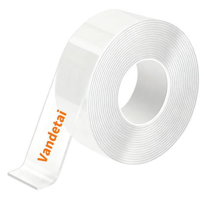 Double Sided Tape Heavy Duty Removable Nano Tape for Walls, Used for Carpet, Poster, Picture Hanging, Outdoor Multifunctional Mounting Tape (Clear, 1.18In x 9.85FT 1Pack)
