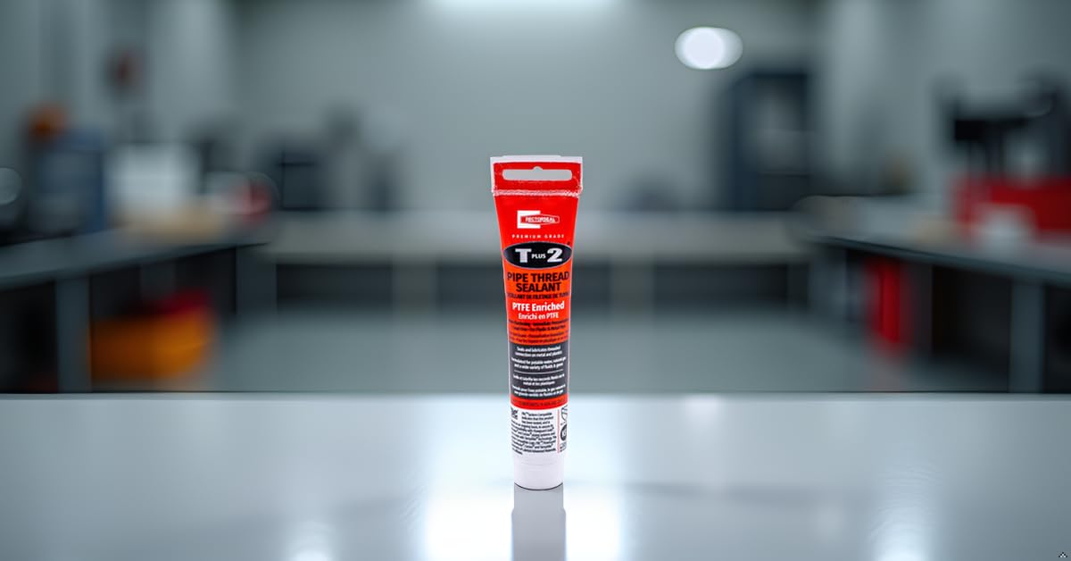 RectorSeal T Plus 2 23710 Pipe Thread Sealant, Non-Hardening, Synthetic Fibers, Contains No Other Metals, PTFE Enriched, Plumbing, 1 3/4 oz.