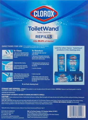 Clorox ToiletWand Toilet Cleaner Refills, Toilet brush, Original, 20 Count