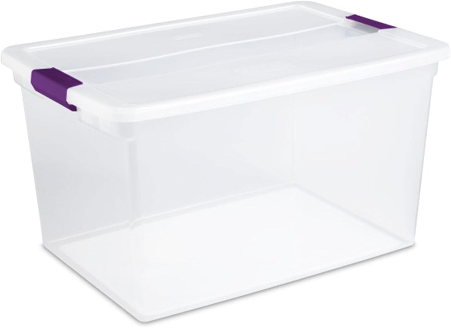 Sterilite 8-Pack 60 Quart ClearView Latch Box, Wheeled Underbed Organizer Bins with Latching Lids - Clear Plastic Organization Containers for Closet, Bedroom, Shelving Units and Everyday Home Storage