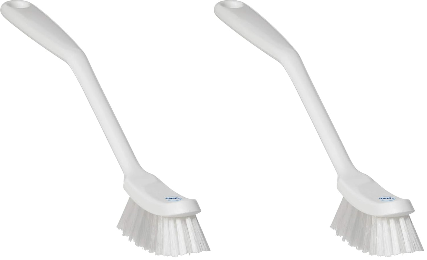 Vikan - Fine Dish Brush - Heavy-Duty, Narrow, Slip-Resistant Cleaning Brush, Polypropylene, Polyester Bristle, 11 Inch, Red, (42874)