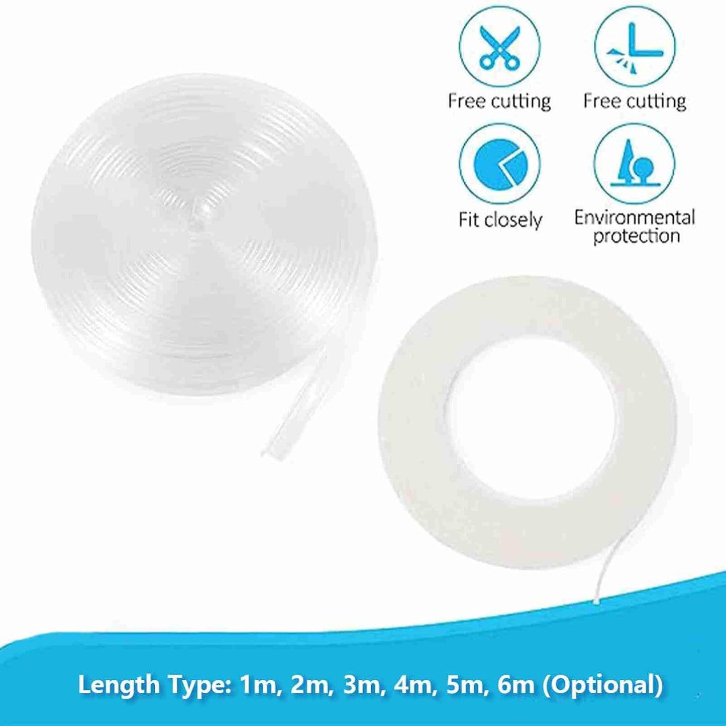 Clear Soft Edge Protector Strip, Soft PVC Baby Proofing Edge Protector with Strong Adhesive for Desk Wall Furniture Corner Safety Protection (3meter)