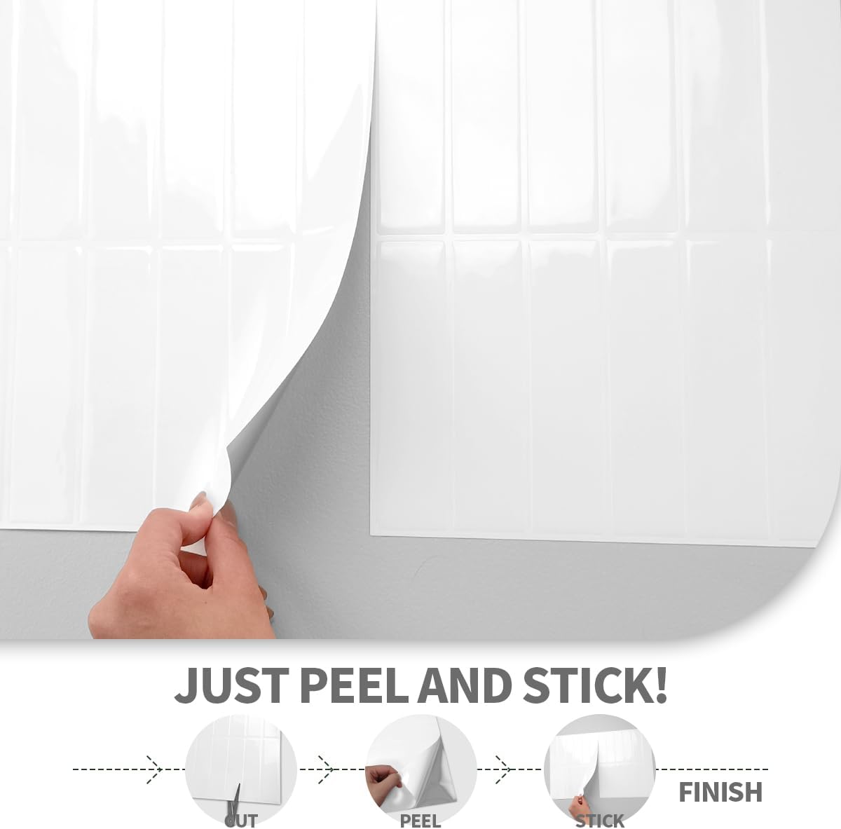 Peel and Stick Backsplash 3D Wall Tiles,Self-Adhesive,Oil Proof,Waterproof, Removable Wall Panels for Kitchen & Bathroom,Modern Design, Easy Install (10.7ft，12x9 inch,14 Pack) (Beige)