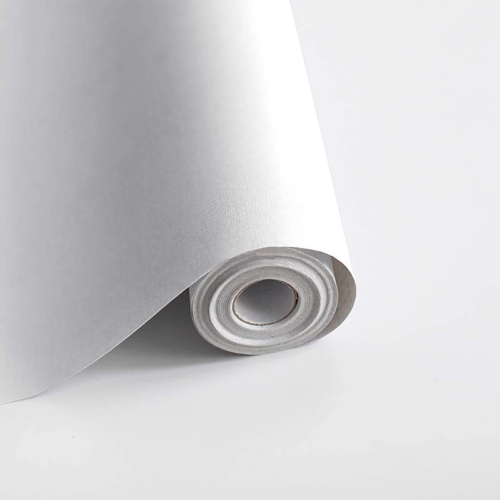 Safiyya 118"x17.7" Peel and Stick Wallpaper White Contact Paper Waterpoof Self Adhesive Decorative Contact Paper Vinyl Roll for Wall Kitchen Wallpaper for Bedroom