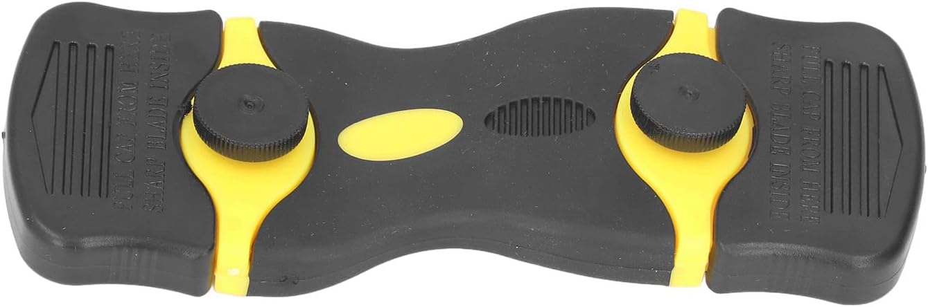 2 in 1 Scraper Tool Premium Dual Head Scraper with Replaceable Blades for Kitchen Bathroom Glass Stove Oven Cleaning Heavy Duty ABS Plastic and Metal Construction 2 Pack 5 I (Black Yellow)