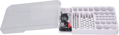 Zopsc Battery Storage Box, Carrying Case with Capacity Test Instrument, Holder Organizer for Car Home
