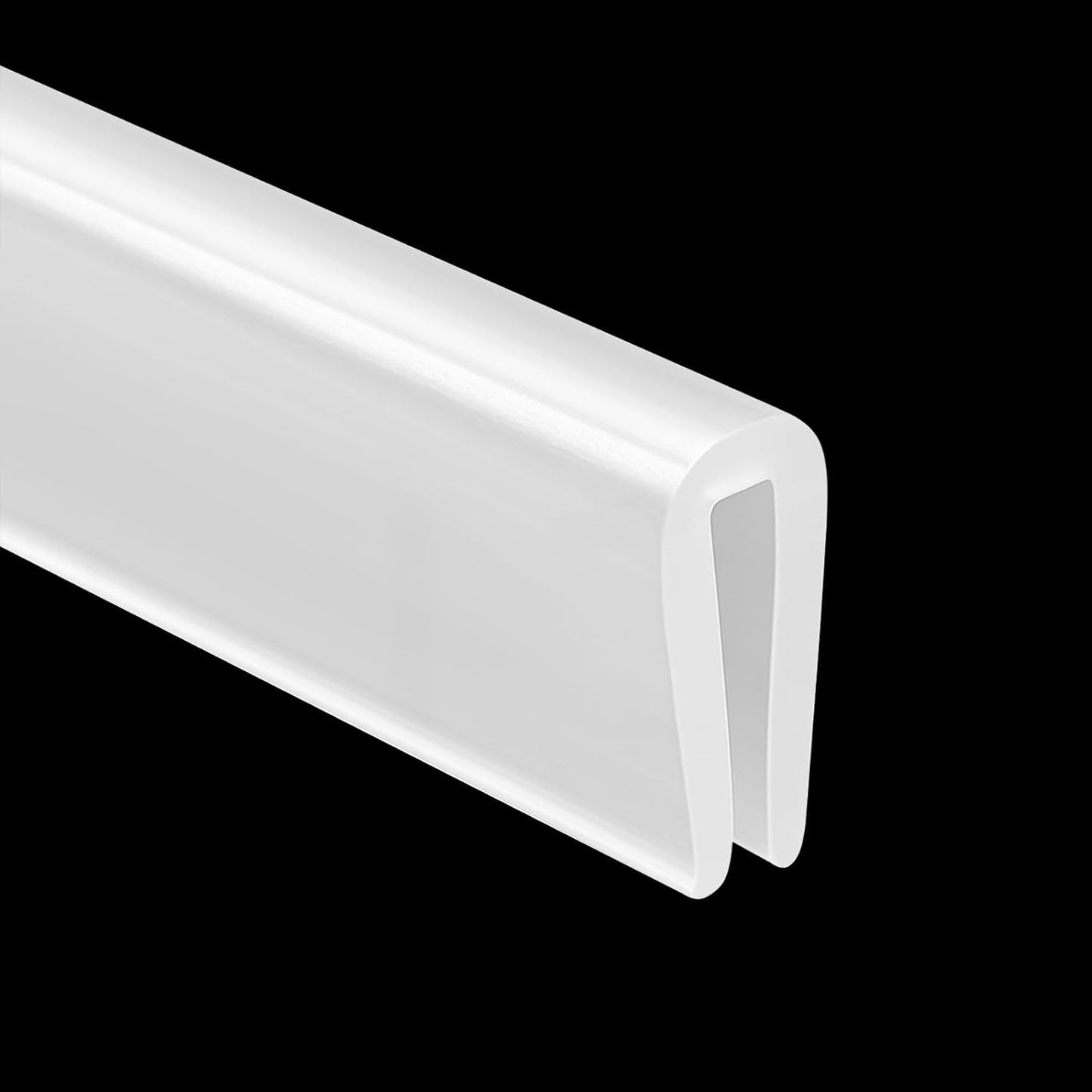 Rubber Edge Trim, 3mm Thickness U Channel Edge Protector Flexible Proof Edges Trims for Sharp Edges Clear 1/16" Slot, Fit for 0-3/32" Guard Protectors for Sheet Metal, Car Doors, Hatches,13Ft