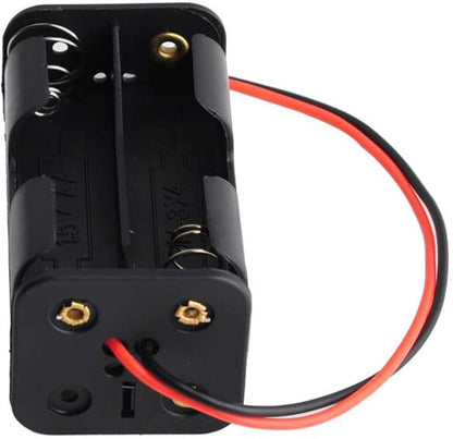 4 Cell 6V AA Battery Holder Case with JR Connector Battery Cover Storage Box for RC Servo Tester DIY (Pack of 4)
