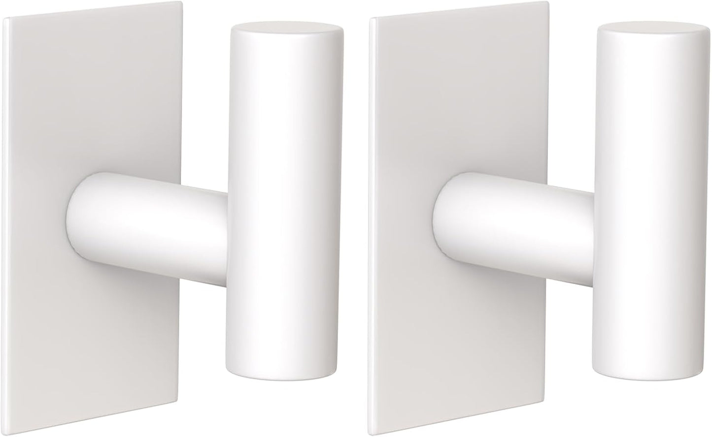 VAEHOLD Wall Towel Hooks, Heavy Duty Sticky Holder Waterproof Towel Hooks for Hanging Coat, Clothes, Closet Hook Wall Mount for Kitchen (Silver, 4 Pack)