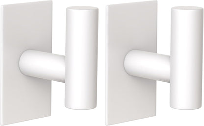 VAEHOLD Wall Towel Hooks, Heavy Duty Sticky Holder Waterproof Towel Hooks for Hanging Coat, Clothes, Closet Hook Wall Mount for Kitchen (Silver, 4 Pack)