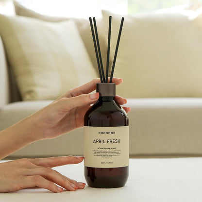 COCODOR Premium Reed Diffuser/Black Cherry /16.9oz /2 Pack/Large Capacity Fragrance Scent Oil Stick Diffuser Set for Bedroom Bathroom Home Décor