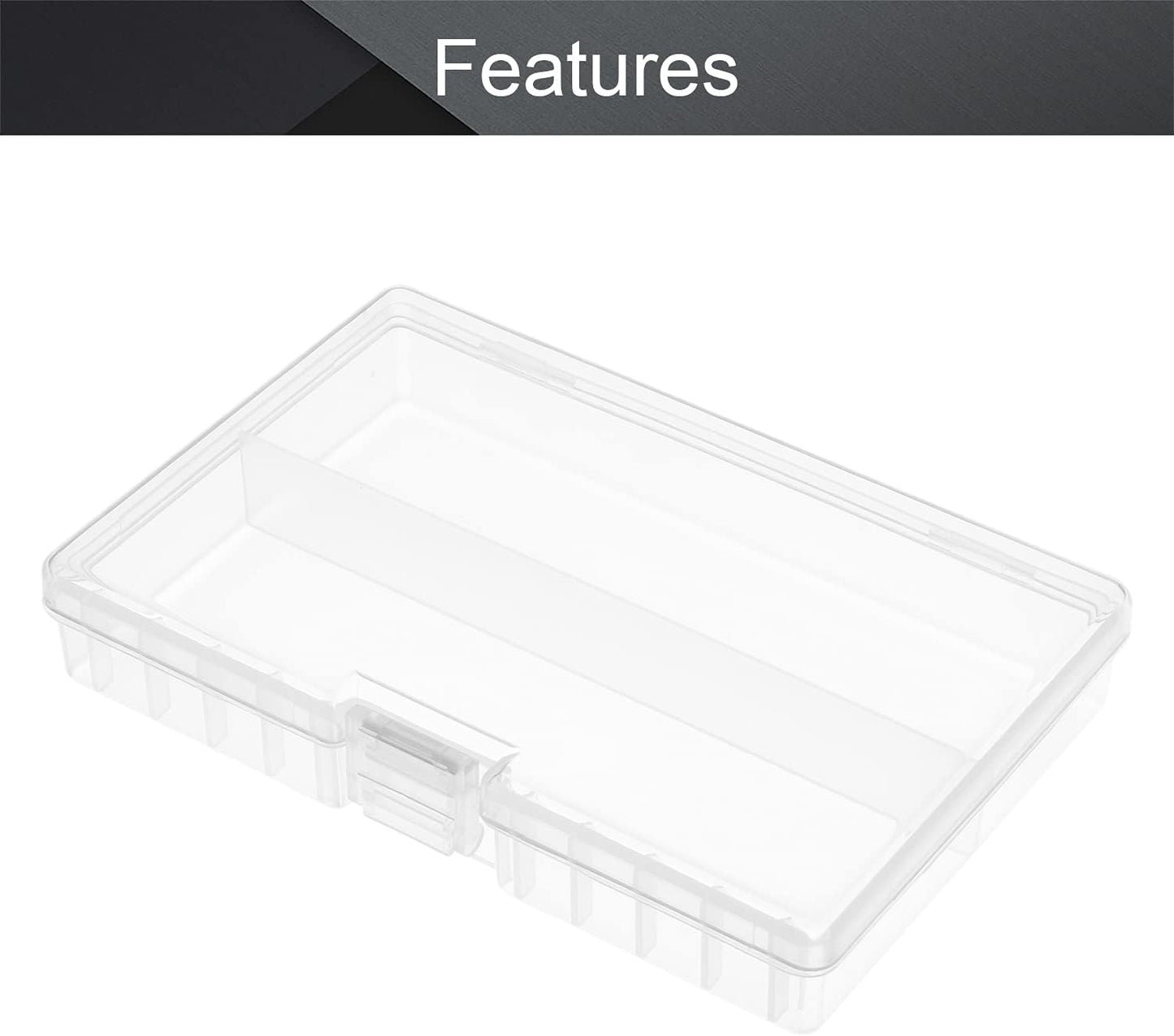 Fielect AAA/AA/C/D Battery Storage Case Holder Organizer Box Transparent