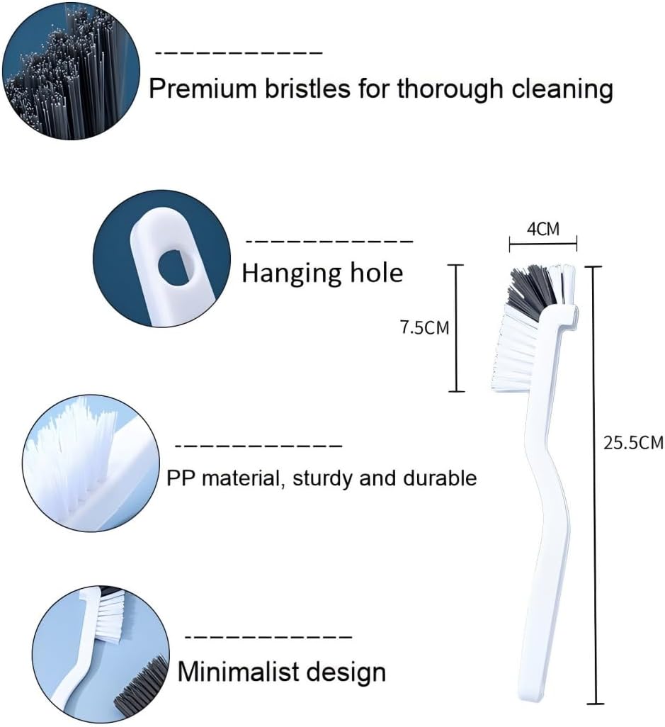 Kitchen Scrub Brush Edge Corner Cleaning Brush Hard Bristle Cleaning Supplies for Kitchen, Bathroom, Corner, Grout, Sink, Cup, Teapot, Bottle, Blender