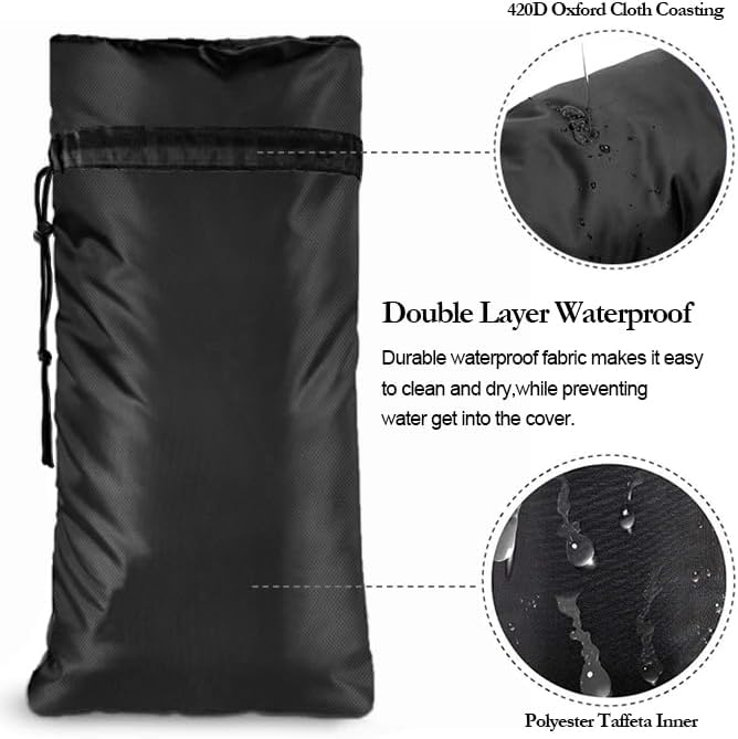 3M Thinsulate Outdoor Faucet Cover for Winter Sprinkle Freeze Protection, Reusable Tape Opening String Tying System, Waterproof Insulated Spigot Cover Faucet Sock for Outdoor Faucet - Black 13” x 25"