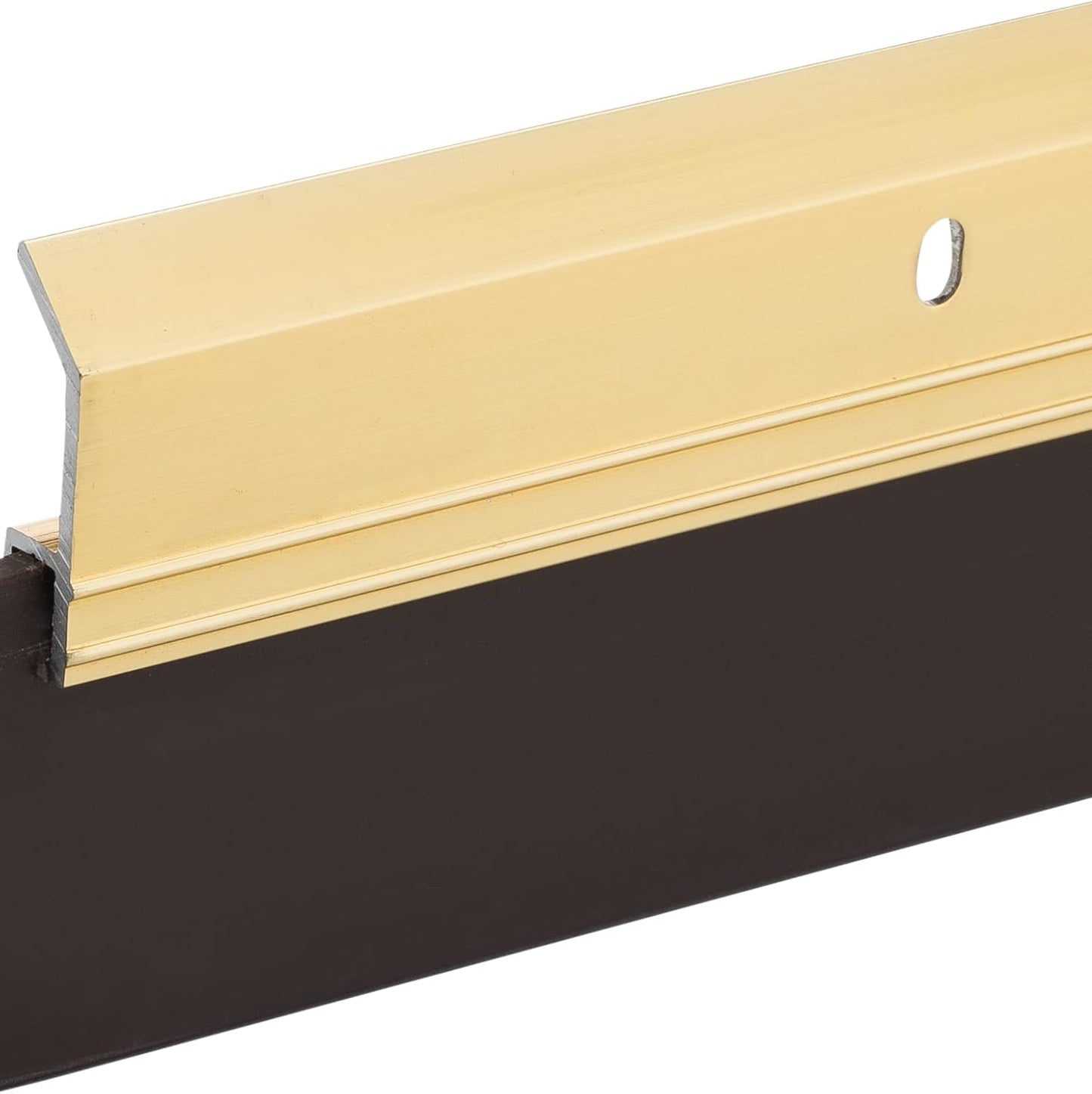 Randall Manufacturing V-63-BR All-Season Door Sweep, Heavy Duty Aluminum, Ideal for Residential & Commercial Use, Easy Installation with Heavy Rubber Seal, Ensure Comfort and Security (3 FT, Brown)
