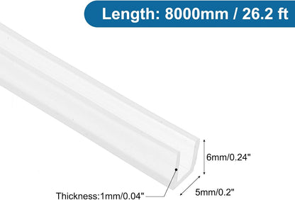 PATIKIL U Channel Edging Trim, 26Ft Sheet Metal Edge Guard Protector Rubber Edge Trim Air Sealed Seal Strip, 5/64" Slot, Fits 1/16"-5/64" Edge, 9/32" x5/128 x5/32