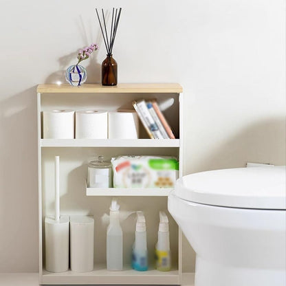 Slim Metal Rolling Cart, Narrow Bathroom Storage Cabinet with Wheels, Small Utility Cart for Kitchen, Bathroom Organizer & Space-Saving Trolley