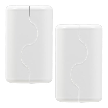 Child Proof Outlet Cover, Double Lock System, Duplex & Decorator Electrical Outlet Plates, Indoor Wall Outlet Covers Box, White, Large Interior Space