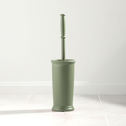 mDesign Metal Freestanding Slim Toilet Bowl Brush and Holder