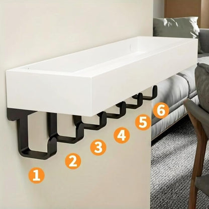 Wall Mount Key Holder with Shelf - Decorative Mail Organizer and Key Hooks for Entryway, Paulownia Wood with Mounting Hardware (9.64”W x 2.36”H x 2.75”L)