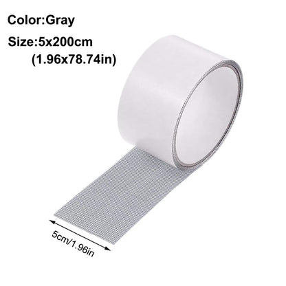 SKYPRO Window Mosquito Net Repair Tape Self Adhesive Window Screen Repair Patch Strong Anti-Insect Fly Mesh Broken Holes Repair(2Pcs,Grey)