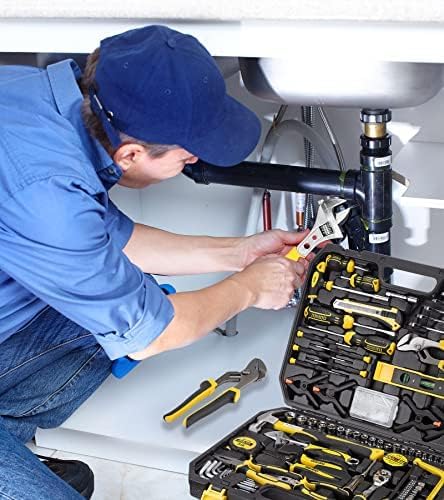 DOWELL 10 Piece Small Tool Kit,Mini Portable Tool Set,Home Repair Hand Tool Kit with Plastic Tool box Storage Case