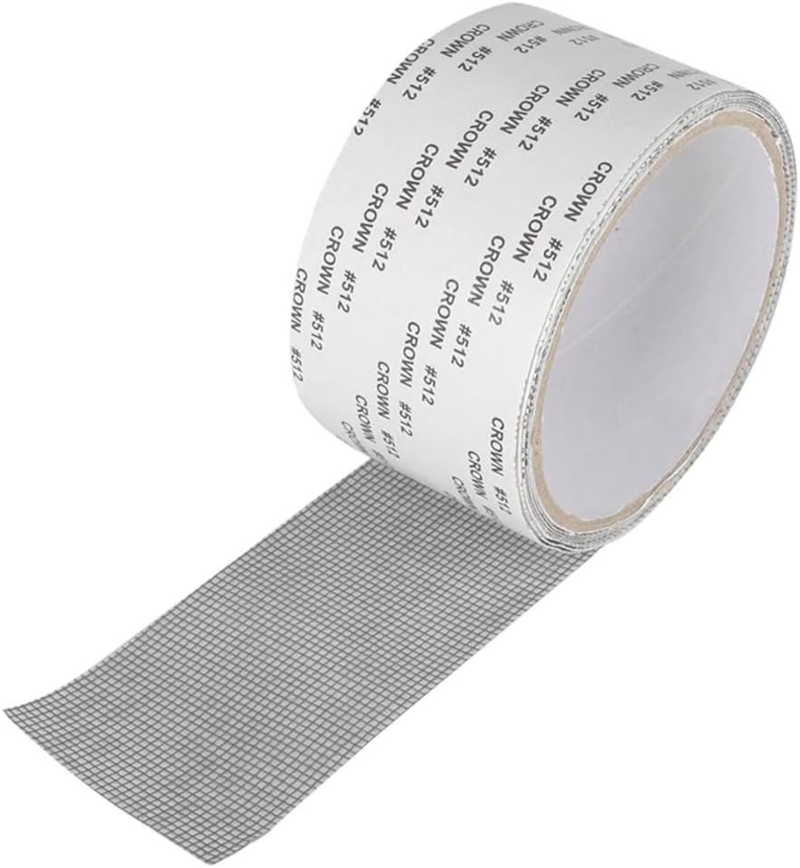 JacobsParts Window Screen Repair Patch Adhesive Fiberglass Mesh Hole Repair Tape 2" 6.5ft (White)
