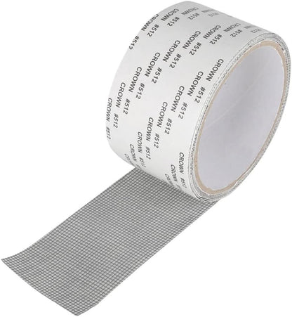 JacobsParts Window Screen Repair Patch Adhesive Fiberglass Mesh Hole Repair Tape 2" 6.5ft (White)