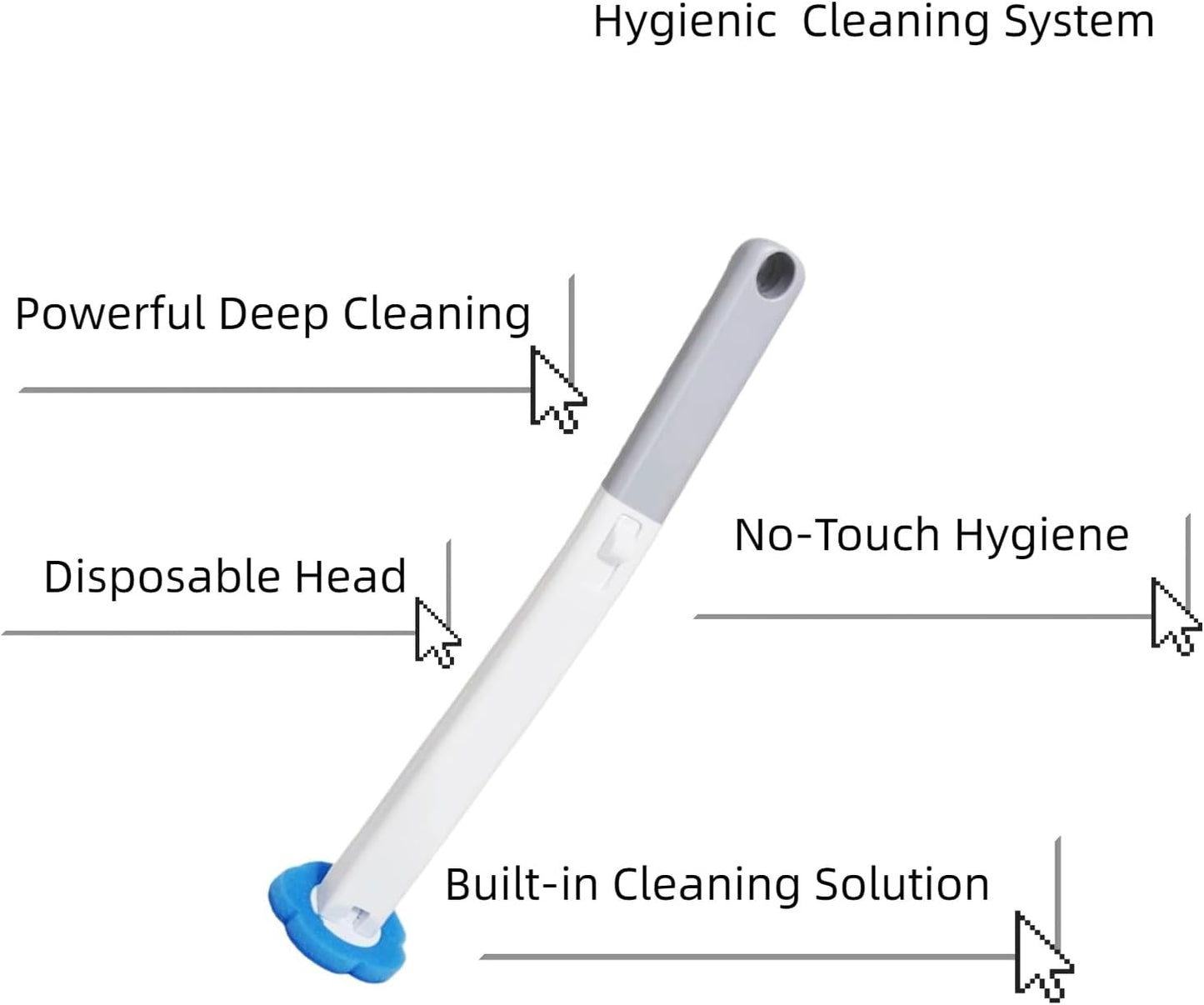 Disposable Toilet Brush and Holder Set with 30 Refills – Wall Mounted Toilet Bowl Cleaner Brush Kit, Deep Hygienic Cleaning with Toilet Wand Refills