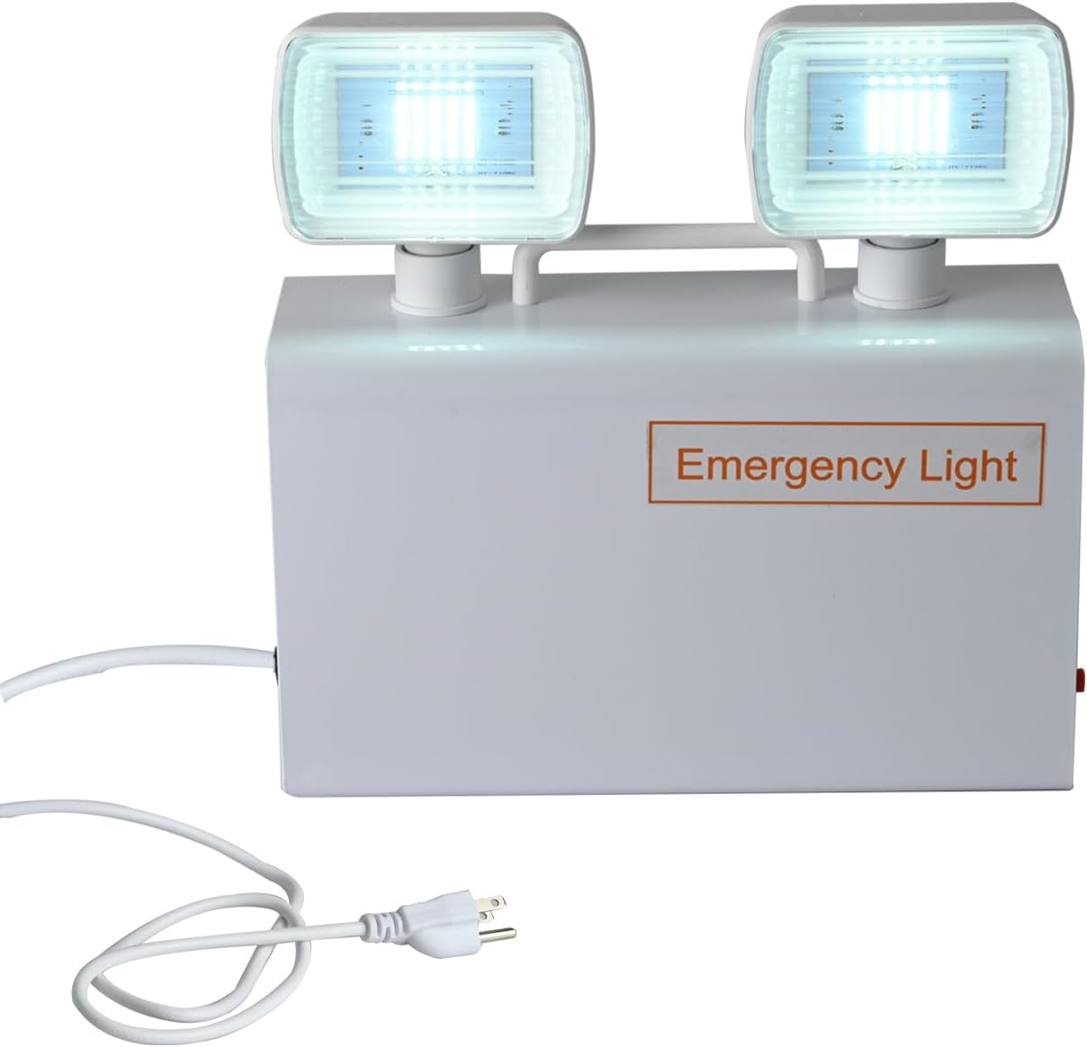 Plug in Emergency Lights for Business Home Power Failure 4Hours 300lm LED Commercial Emergency Light Fixtures with Battery Backup Rechargeable Adjustable Two Heads AC85-277V
