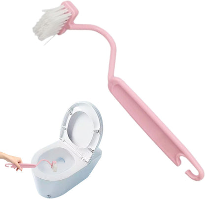 Toilet Rim Brush - Under Rim Toilet Cleaning Brush | Toilet Cleaner Brush | | Soft Bristle Toilet Brush S-Shaped | Angled Toilet Corner Scrubber | Toilet Rim Cleaner for Toilets Kitchens Bathrooms
