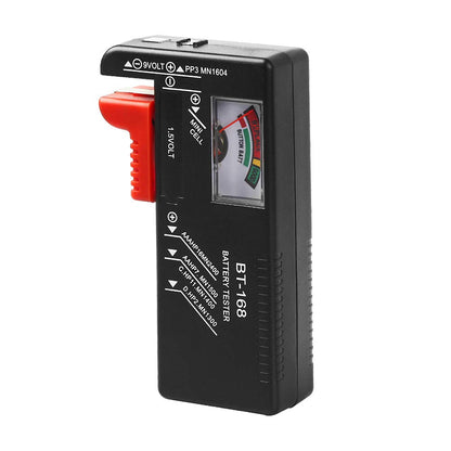 2Pcs Battery Tester Checker, Universal Battery Checker for AA AAA C D 9V 1.5V Button Cell Household Batteries Smal Electrical Monitor Meter Equipment (Requires No Battery for Operating)