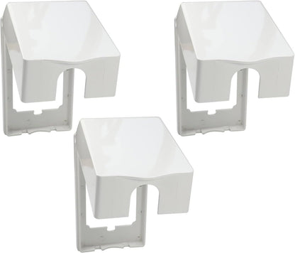 Heyiarbeit Weatherproof Cover Plug in Use Outlet Receptacle Protector 5.59"x3.27"x1.89"(LxWxH) for Retrofit Siding Construction 120 Type Transparent 1Pcs