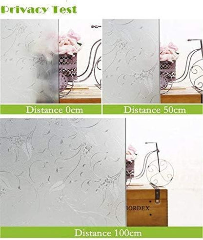 Niviy Window Privacy Film Static Cling Non-Adhesive Window Film Frosted Glass Bathroom Door Decoration Privacy Covering (17.7"x 78.7")
