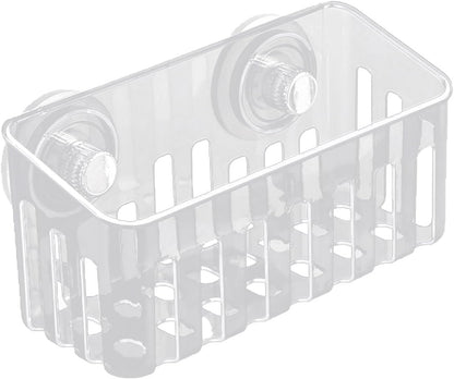 Multifunctional suction cup sink organizer for sponge dinnerware cloth with quick drying design and space saving sink organizer