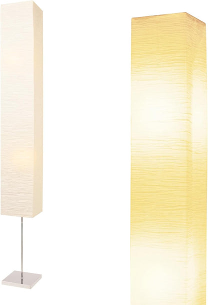 Paper Floor Lamp, Rice Paper Lamp for Living Room, Japanese Floor Lamp Rice Shade for Bedroom, Office& Living Room-Beige(Oval)