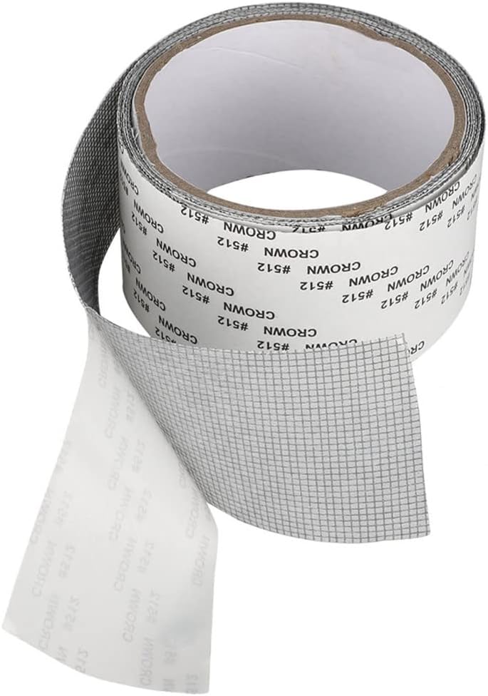 JacobsParts Window Screen Repair Patch Adhesive Fiberglass Mesh Hole Repair Tape 2" 6.5ft (White)