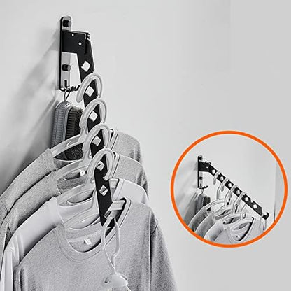 Foldable Portable Space Saving Clothes Drying Rack, Wall Mounted Clothes Rack, Clothes Drying Racks Outdoor,for Drying Cap, Face Mask, Socks, Towels, Underwear, Diapers