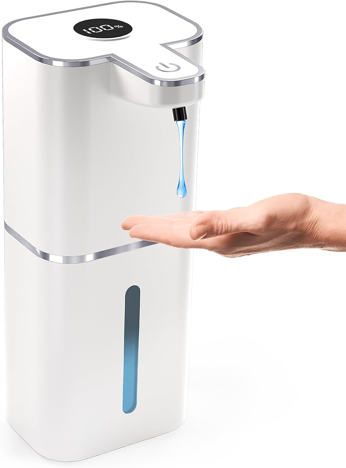 Automatic Foaming Soap Dispenser Touchless, 6-Level Adjustable,13.5oz/400ml Rechargeabled Wall Mounted Smart for Bathroom and Kitchen Dish Soap,White