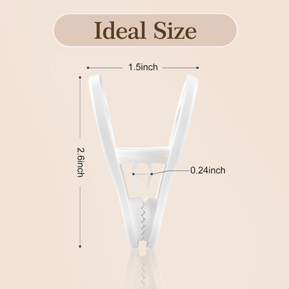 30 Pack Hanger Clips for Pants, Skirts, Baby Clothes, White | 2.6 Inch | Designed for Plastic Hangers | Flexible PP Plastic | Durable for Daily Use | Multi-Purpose Home Organization