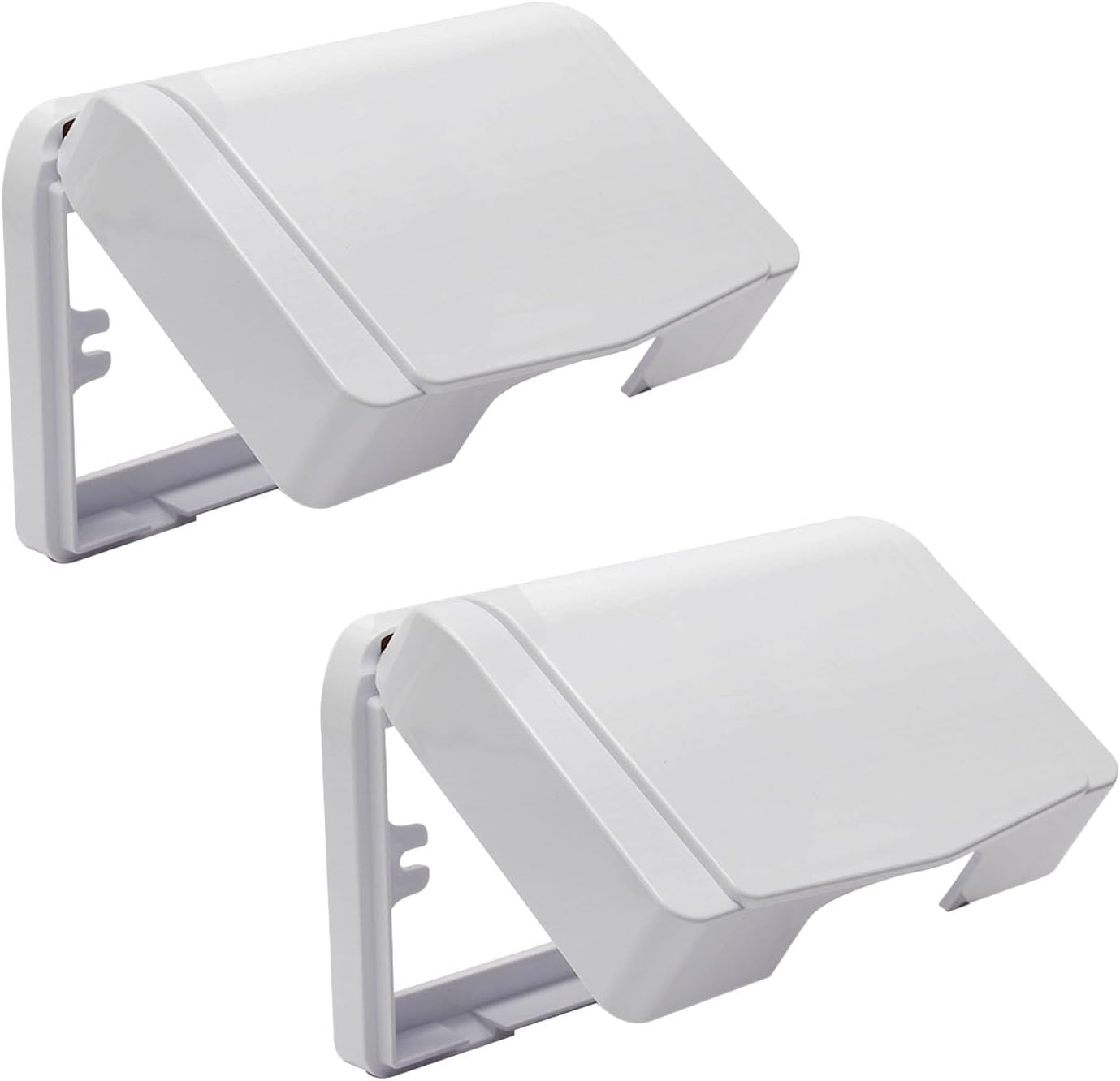 Fielect 2Pcs Weatherproof in Use Outlet Cover Plug Receptacle Protector for Retrofit Siding Construction Transparent 118 Type 210x100x47mm