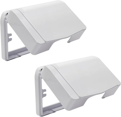 Fielect 2Pcs Weatherproof in Use Outlet Cover Plug Receptacle Protector for Retrofit Siding Construction Transparent 118 Type 210x100x47mm